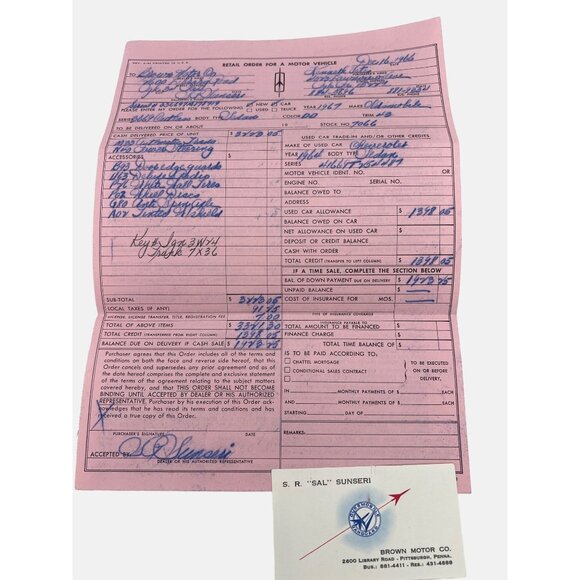 1967 Festivals Are More Fun With GM Showroom Catalog + Extra Car Buying Papers - Picture 12 of 12